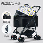 Foldable Pet Stroller for Small Medium Dogs Cats Portable Travel Pet Cart with Mesh Breathable Window Easy One Click Folding
