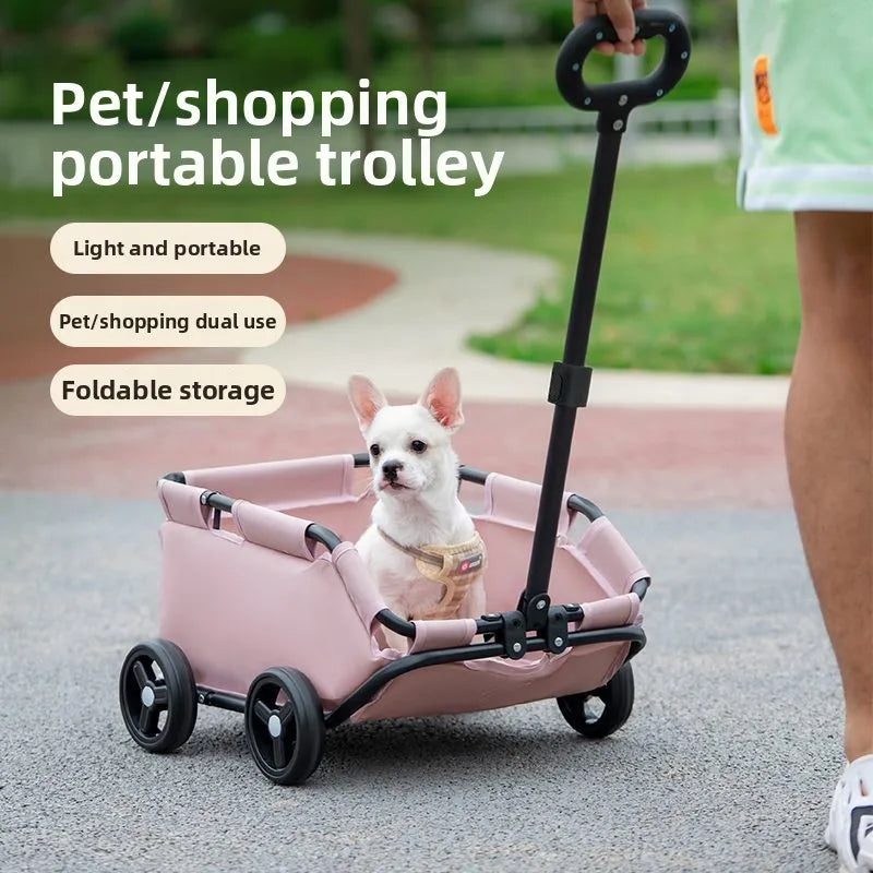 Small Pet Stroller Cats Dogs Lightweight Foldable Outdoor Stroller for Dog Pet Stroller Pet Trolley Trolley Bag for Pet