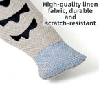 Stuffed Simulation Fish Cat Toy with Bell — Bite-Resistant Soft Squeaky Teasing Stick Fish