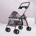Pet Stroller for Cats/Dogs, Zipper Entry, Dog/Cat Puppy Stroller Easy One-Hand Fold, Jogging Tires, with Cup Holder