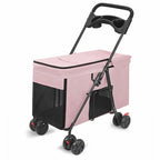 Large Dog Pet Stroller Foldable Multifunctional Outdoor All Terrain Portable Travel Carrier Dog Stroller Cat Stroller Dog Cart