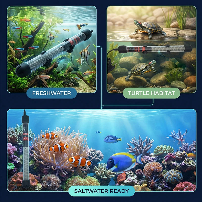 Aquarium Submersible Heater Fish Tank Water Heating Rod Constant Thermostat Temperature Control 220V 25W/50W/100W/200W/300W