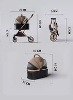 Separable Pet Stroller Pet Cart with Multifunctional Bag Separation Ultra Easy To Carry One Click Collection Cat Dog Stroller