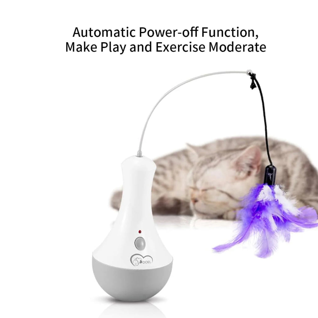 Automatic Rotating Feather Cat Teaser Toy