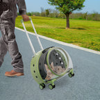 Cat Carrier with Wheels 3-Section Expandable Pet Stroller Rolling Utility Cart, Front Opening, Soft Pad for Small Dog Cat Travel