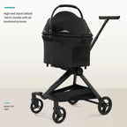 Fashionable High-end Pet Cart Stroller with Directional Design, Small and Medium-sized Dog Teddy Cat Stroller Separable Pet Bag