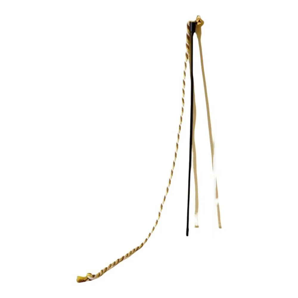 Simulation Feather Cat Teaser Stick with Bell — Lightweight Durable Kitten Interactive Wand for Daily Exercise