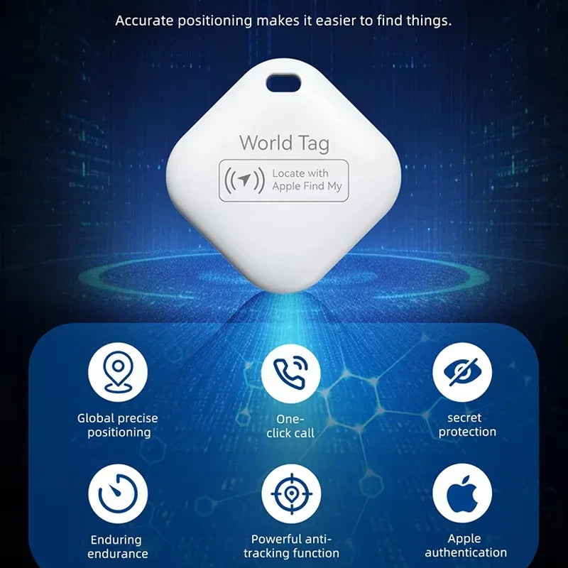 Apple Find My iTag Bluetooth Tracker for Kids, Pets & Cars - Smart GPS Lost Item Finder (iOS)
