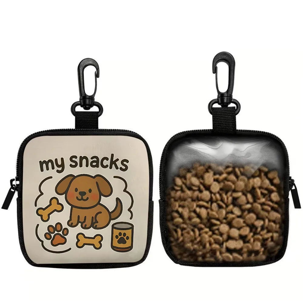 Dog Treat Pouch with Transparent Window (Zipper, Waterproof, Portable)
