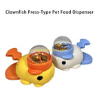 Press-Activated Clownfish Pet Treat Feeder (Interactive, Mental Enrichment)