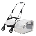 Lightweight Foldable Pet Stroller With Transparent Cover For Small Medium Dogs Detachable Dog Walking Cart Outdoor Carrier
