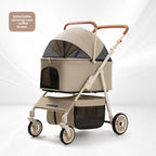 Medium and large pet cart, dog out cart, cat cart foldable, large space, lightweight and separable basking pet cart t