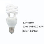 E27 13W/26W Reptile Uvb Lamp  Calcium Supplement Lamp UVB5.0/10.0 for Tortoise Lizard Snake  UV Lamp for Succulent Plants