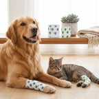 Elastic Fiber Pet Self-adhesive Bandage Stretchable Non-woven Fabric Dog Paw Wrap Printed Paw Pattern Breathable