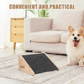 Sturdy Wooden Pet Ramp for Senior Dogs & Cats (11.79x9.82x5.89in)