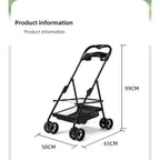 3-in-1 Folding Dog Stroller Pet Stroller 4 Wheel Foldable Pet Stroller with Detachable Carrier Storage for Small Dogs Cats