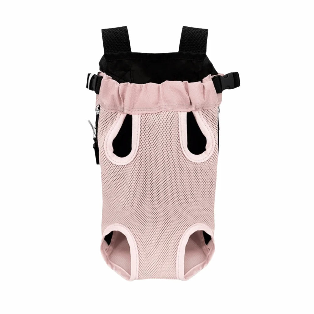Breathable Mesh Pet Front Carrier Backpack (Double Shoulder, Lightweight)