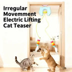 Electric Door-Hanging Swing Cat Toy — Automatic Elastic Rope Feather & Bell Teaser