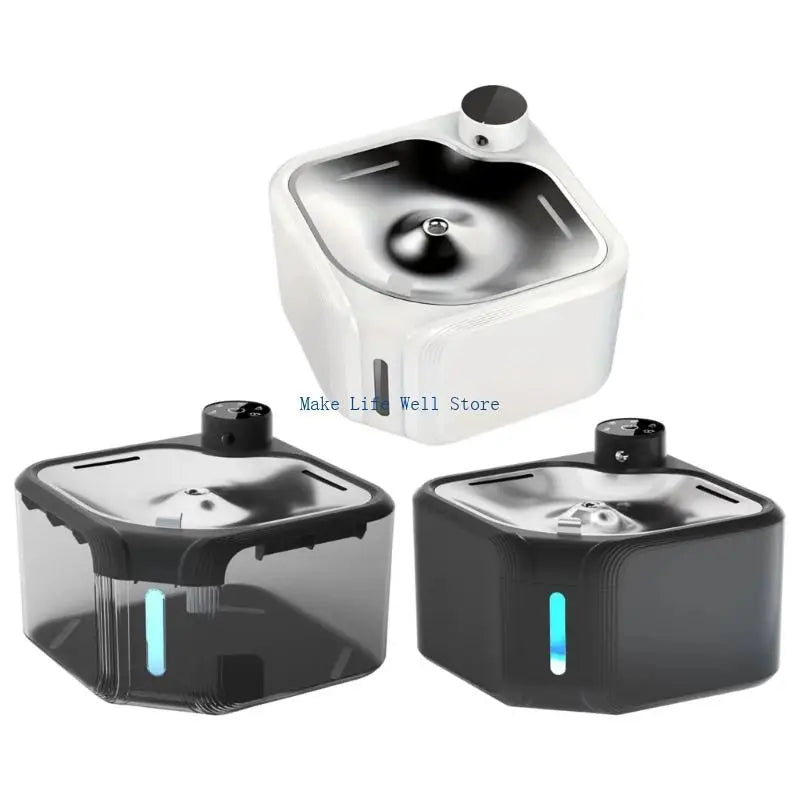 2.8L Automatic Circulating Pet Water Fountain (Stainless Steel Tray, Non-Slip)