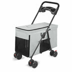 Large Dog Pet Stroller Foldable Multifunctional Outdoor All Terrain Portable Travel Carrier Dog Stroller Cat Stroller Dog Cart