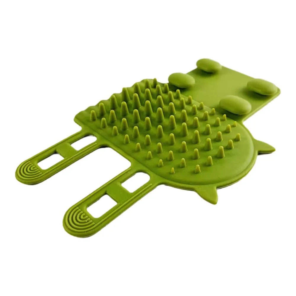 Self-Cleaning Silicone Cat Grooming Comb — Wall Corner Scratcher & Gentle Hair Removal Tool