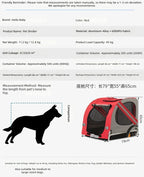Bike Pet Trailer, 2-in-1 Stroller for Dogs Cats, Large Space, Durable, Easy Ride, Pet Carrier Cart