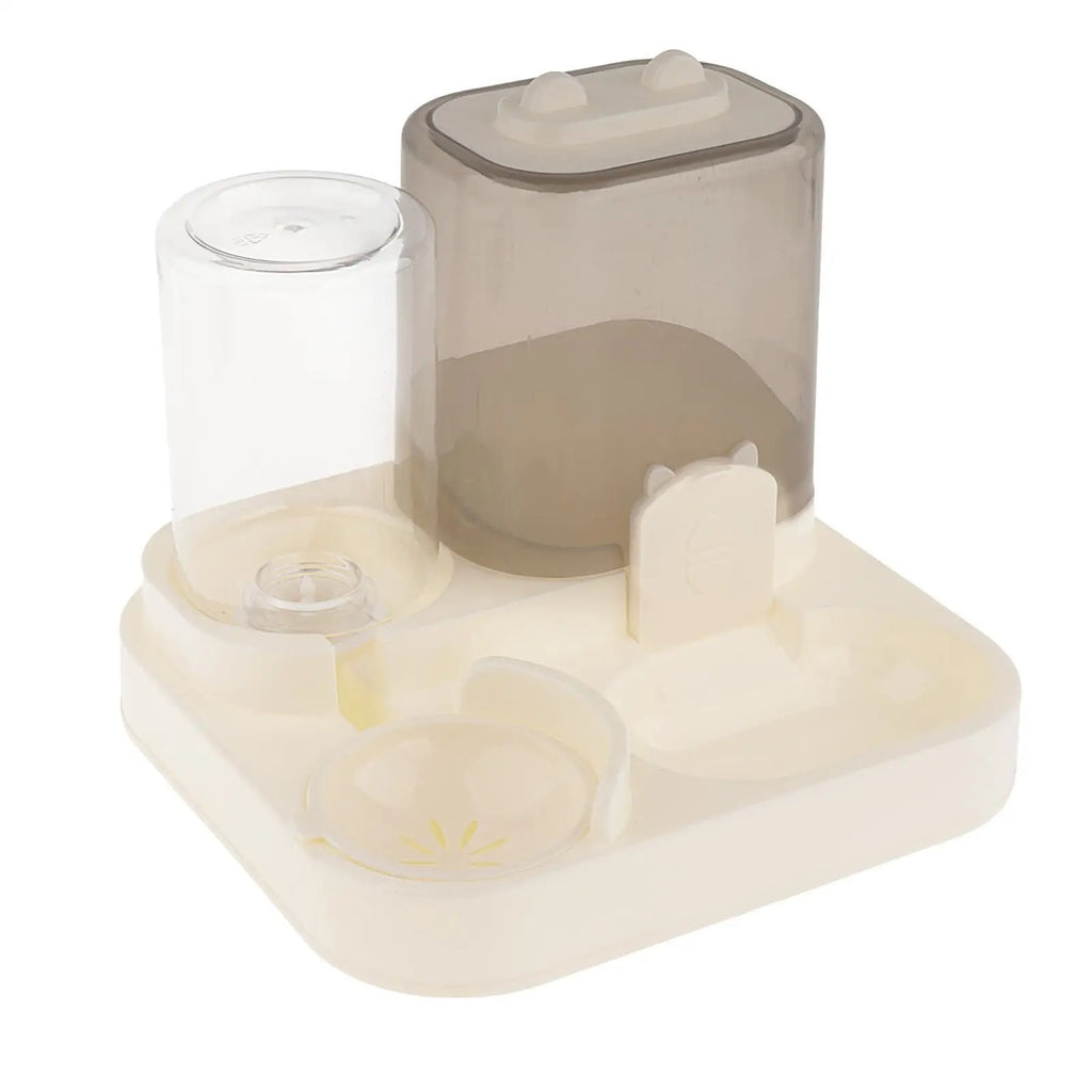 2 in 1 Automatic Pet Feeder Cat Feeding Bowl Travel Supplies Detachable Multifunction Food Container Cats Feeder for Bunny