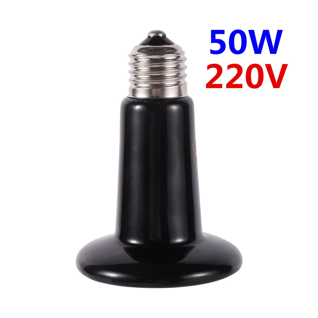 Pet Reptile Far Infrared Ceramic Heating Lamp 110V/220V Heat Emitter Light Bulb 25W 50W 75W 100W 150W 200W Animal Hatch Heating