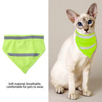 Washable Reflective Dog Bandana Luminous Adjustable Pet Scarf Soft Lightweight Dog Neck Wrap Party Decor