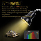 Reptile heating lamp holder UVA UVB Light Rotatable Basking Spot Light Simulated Sunlight For Turtle Lizard Dimmable 220-240V