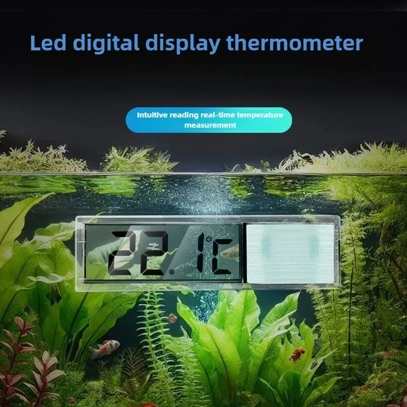 LCD Digital Aquarium Thermometer (Electronic, Waterproof, Instant-Read, Fish Tank)
