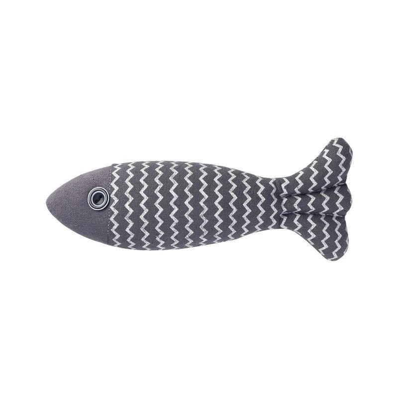 Catnip Simulation Fish Plush Cat Chew Toy — Teeth Grinding Self-Enjoyment Cotton Toy for Kittens