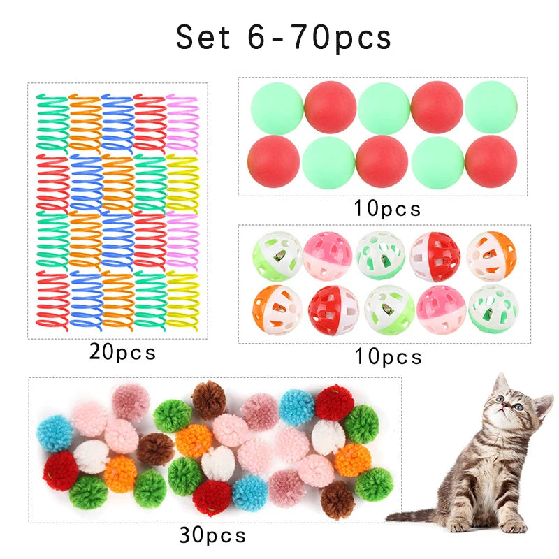 Sisal Ball Mouse Cat Toy Set — Wear-Resistant Bite-Resistant Interactive Kitten Toy