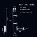 Acrylic Aquarium Shrimp Feeding Dish & Tube (Transparent, 20–30cm, Snail & Shrimp)