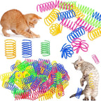 4-Pack Colorful Plastic Spring Coil Cat Toy — Indoor Kitten Swatting & Hunting Toy Set