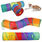 Foldable Cat Tunnel Toy — S, T & Y-Shaped Crinkle Barrel Drill Tunnel for Indoor Cats