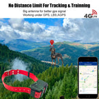 ICAR IK122M 4G IP68 Waterproof GPS Hunting Dog Collar Tracker - 2,000mAh Real-Time Locator