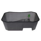 Translucent Plastic Reptile, , Turtle, Turtle, Tank, Nurseries, Terrariums, Box with Coconut Tree Ornament
