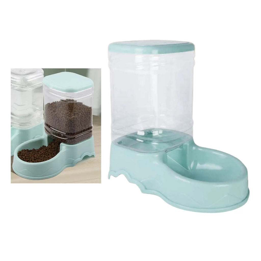 Automatic Feeder Water Dispenser 3.5L Pet Feeding Station for Dogs Cats Puppies Portable Food Drinker