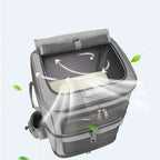 Pet Trolley Case Double Layer Large Capacity Breathable Cat Dog Carrier Stroller for Outdoor Travel Two Pet Portable Carrying