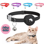 AirTag Cat & Dog Collar Silicone Sleeve — Reflective 3-Wire Tracker Holder with Bell