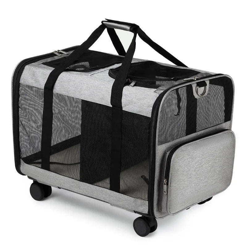 2026 Double-layer Pull-out Pet Bag, Single Shoulder Handheld Backpack, Portable Outdoor Travel Carrier for Cats & Dogs