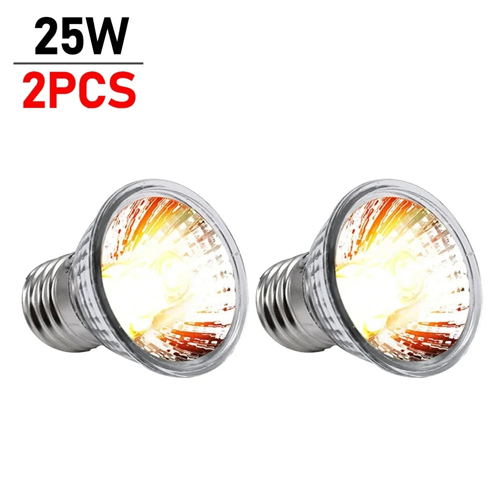 1/2/5/10PCS UVA +UVB Reptile Heating Light Bulb 25/50/75W Snake Turtle Pet Full Spectrum Basking UV Light Bulbs For Amphibians