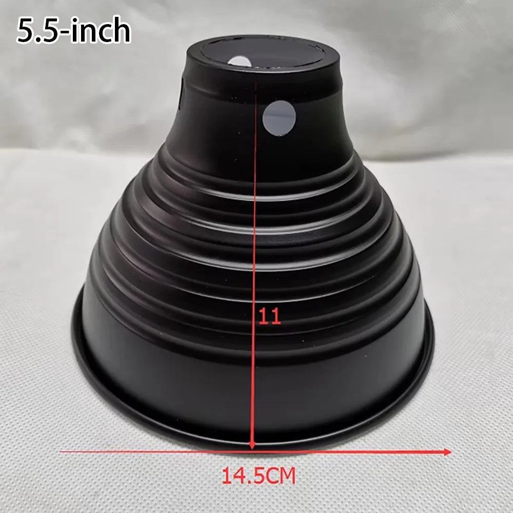 1Pcs Dome Heating Reptile Light Fixtures Aluminum Black Animals Heat Lamp Protector Lampshade Shell