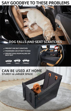 Car Pet Bed, Ventilated Design for Medium Large Dogs Cats, Backseat Dog Bed, Waterproof Car Seat Protector, Travel Pet Mat