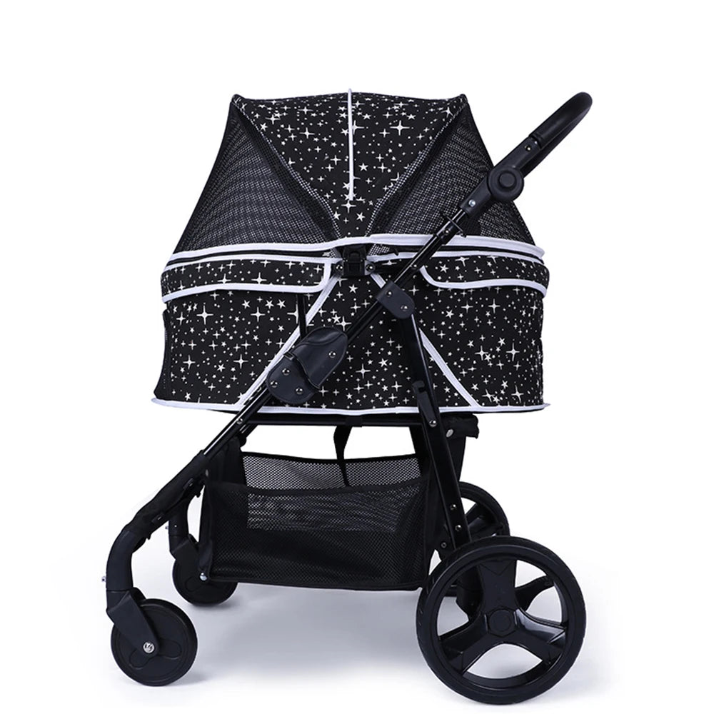 STLFPet Supplies Manufacturers Direct Sale Pet Stroller Dog Cat Cage Carrier Travel Pushchair Foldable 3 in 1 Seat