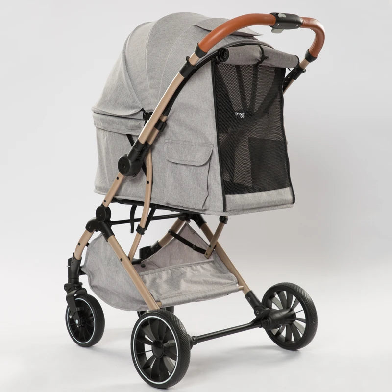 Foldable Separation Pet Dog Stroller for Medium Dog for Traveling