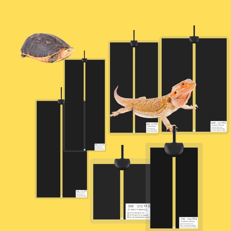 EU Terrarium Reptiles Heat Mat 5-45W Climbing Pet Heating Warm Pads Adjustable Temperature Controller Mats Reptiles Supplies 1PC