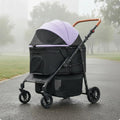 Foldable Pet Stroller Adjustable Handle Foldable Dog Stroller Large Dog Wagon Easy to Clean Pet 360-Degree rotation° Swivel