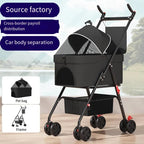 2026 Latest Pet Cart Cat Bag Dog Bed Cart Small, Lightweight, Foldable Outdoor Cart Detachable for Outdoor Use